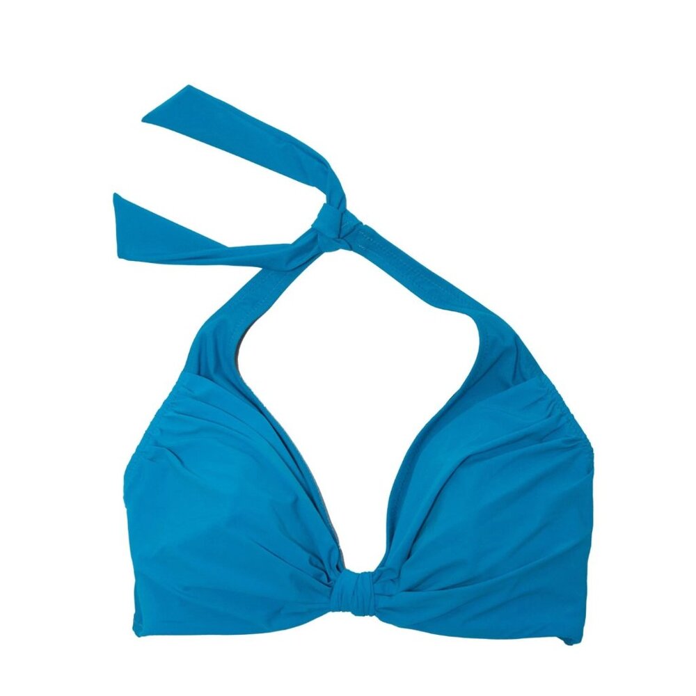 Gottex Women Halter Bikini Top Cup Turquoise Size 8